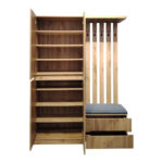 Έπιπλο εισόδου Zomie pakoworld σε oak απόχρωση 131x41.5x180.4εκ - Image 3