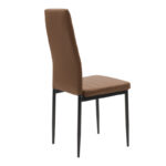 Καρέκλα Parker pakoworld PU cappuccino-μαύρο πόδι 42x48x98εκ - ΣΕΤ 4τμχ - Image 2