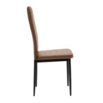 Καρέκλα Parker pakoworld PU cappuccino-μαύρο πόδι 42x48x98εκ - ΣΕΤ 4τμχ - Image 3