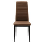 Καρέκλα Parker pakoworld PU cappuccino-μαύρο πόδι 42x48x98εκ - ΣΕΤ 4τμχ - Image 4