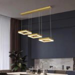 Φωτιστικό οροφής τρίφωτο Benor pakoworld led μέταλλο χρυσό 70x20x15εκ - Image 2