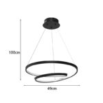 Φωτιστικό οροφής Rexon pakoworld led μέταλλο μαύρο Φ49x12εκ - Image 3