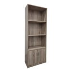 Βιβλιοθήκη Tekaro pakoworld σε sonoma απόχρωση 60x29x166εκ