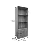 Βιβλιοθήκη Tekaro pakoworld σε sonoma απόχρωση 60x29x166εκ - Image 4