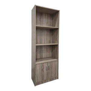 Βιβλιοθήκη Tekaro pakoworld σε sonoma απόχρωση 60x29x166εκ