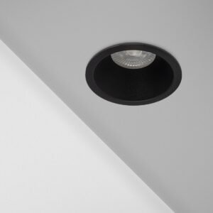 kelvo® DELTA 60629 Χωνευτό Κινούμενο Φωτιστικό Downlight Σποτ με Ντουί 1 x GU10 AC 220-240V IP20 - Μαύρο Ματ - Μ8.5 x Π8.5 x Υ3.5cm / Q7.5cm