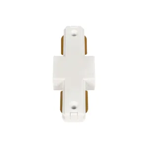 GLOBOSTAR® EUROTRACK-1PH 60904 Μονοφασικός Σύνδεσμος Ι Επέκτασης Ράγας 2 Καλωδίων 1L+1N για Σύστημα Ράγας Eurotrack-1PH AC 220-240V IP20 - Λευκό Ματ - Μ9.4 x Π3.6 x Υ1.6cm