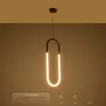 kelvo® GLOW 61679 Μοντέρνο Κρεμαστό Φωτιστικό Οροφής LED 18W 1800lm 360° AC 220-240V IP20 Ρυθμιζόμενο Λευκό CCT με On/Off 2700K/4500K/6000K - Lumileds SMD Chip - Χρυσό Πλατίνα & Λευκό Νήμα - Μ20 x Π5 x Υ60cm - 3 Χρόνια Εγγύηση - Image 14
