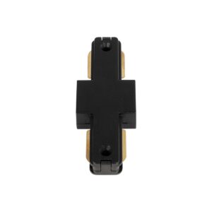 GLOBOSTAR® EUROTRACK-1PH 60903 Μονοφασικός Σύνδεσμος I Επέκτασης Ράγας 2 Καλωδίων 1L+1N για Σύστημα Ράγας Eurotrack-1PH AC 220-240V IP20 - Μαύρο Ματ - Μ9.4 x Π3.6 x Υ1.6cm