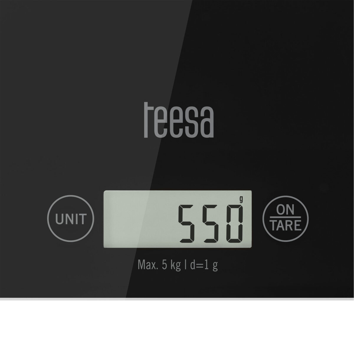 Ζυγαριά Κουζίνας Μαύρη με Γυαλί TEESA - Image 4