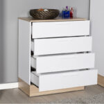 Συρταριέρα Pelita pakoworld σε λευκή-oak απόχρωση 72x40x88εκ - Image 2