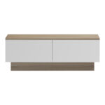 Τραπέζι σαλονιού Winey pakoworld σε sonoma-λευκή απόχρωση 90x60x31.5εκ - Image 3