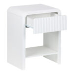 Κομοδίνο Zeplen pakoworld MDF σε λευκή απόχρωση 40x30x53εκ - Image 3