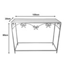 Κονσόλα Frensia Inart μέταλλο σε χρυσή απόχρωση 100x30x80εκ - Image 2