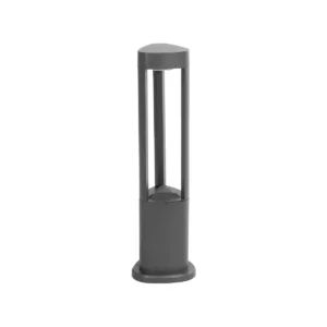 GLOBOSTAR® RODEMA 90545 Φωτιστικό Κολωνάκι Κήπου LED 15W 1500lm 60° AC 220-240V Αδιάβροχο IP65 Θερμό Λευκό 2700K - Γκρι Ανθρακί - Μ12 x Π12 x Υ58cm - 3 Χρόνια Εγγύηση