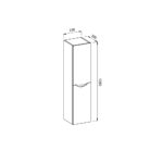Στήλη SMILE Λευκό / Barok MDF 18mm Λάκα 34 3CSMI034WBM κρεμαστή - Image 2